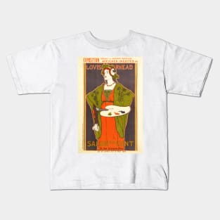 SALON DES CENT Exposition Lithograph Poster 1897 by Artist Louis Rhead Kids T-Shirt